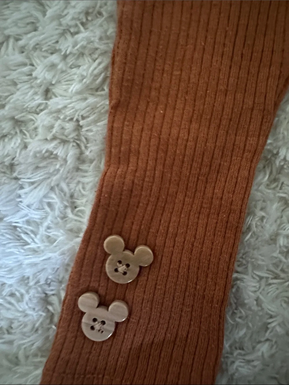 Disney Cream Minnie Sweater with Brown Ribbed Leggings